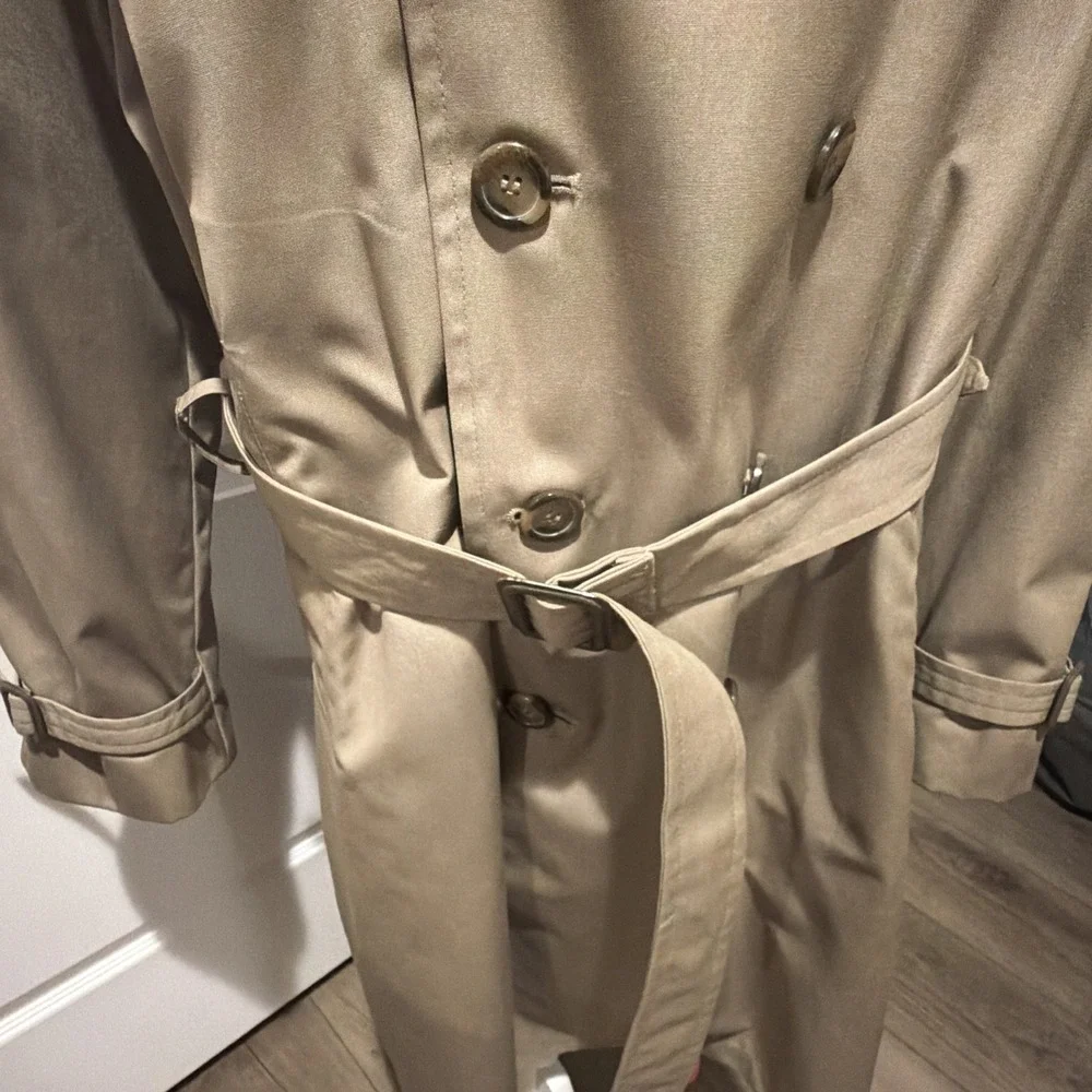 Vtg Sears The Men's Store Weather Rain Trench Dress Coat Jacket Size 40 R NWOT